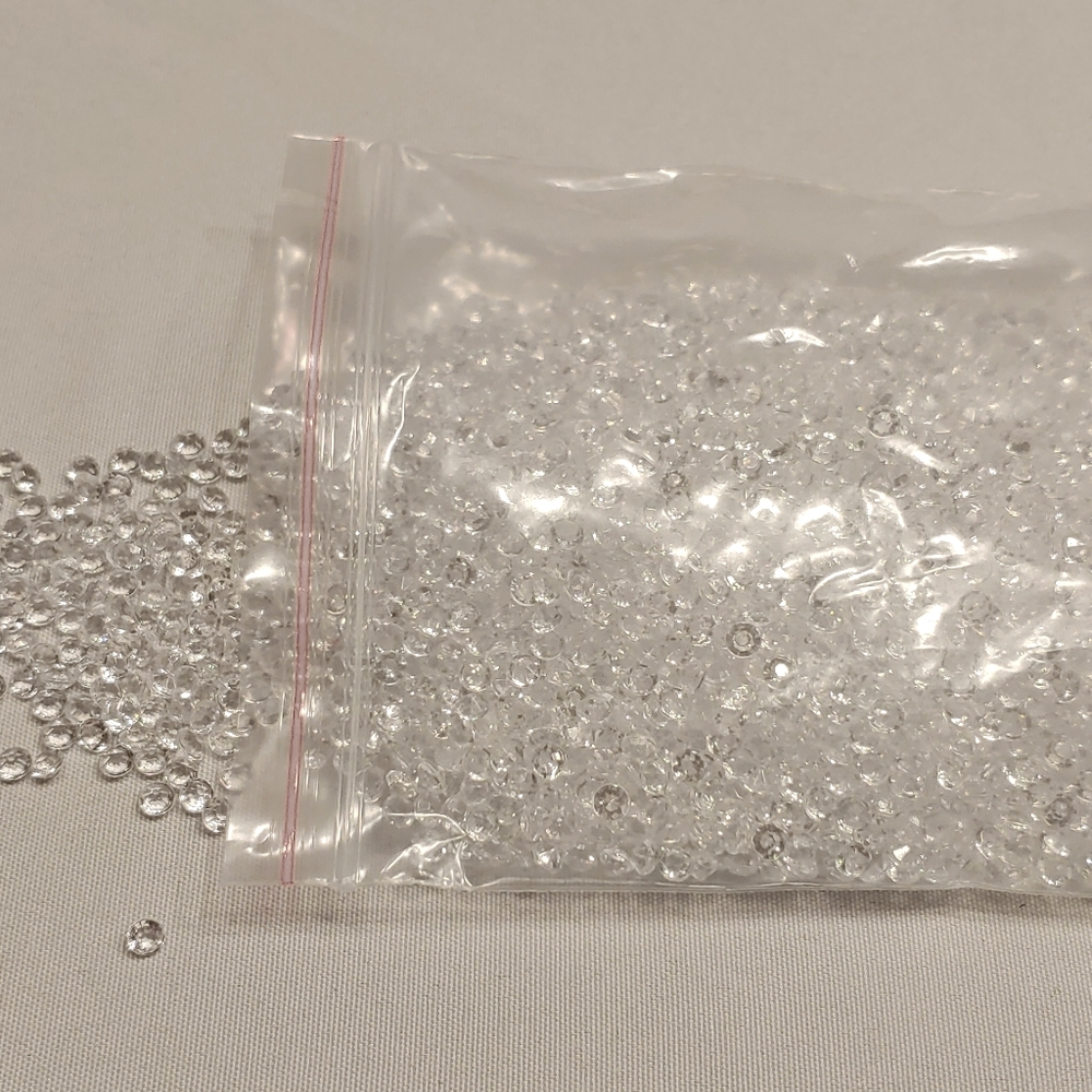 New! Tiny glass rhinestone beads vase filler